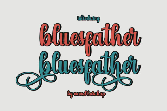 Bluefather: A Vintage Script Handwritten Font for Romantic Branding
