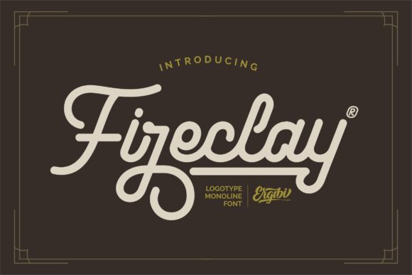 Fireclay Font: Elegant Script Handwritten Typeface for Small Business Branding