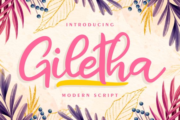 Giletha: A Brushed Handwritten Font for Editorial Warmth