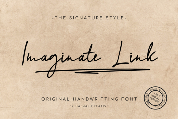 Imaginate Link: A Delicate Script Handwritten Font for Branding
