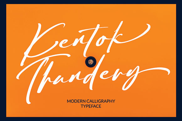 Kentok Thundery: A Script Handwritten Font with Gentle Authenticity