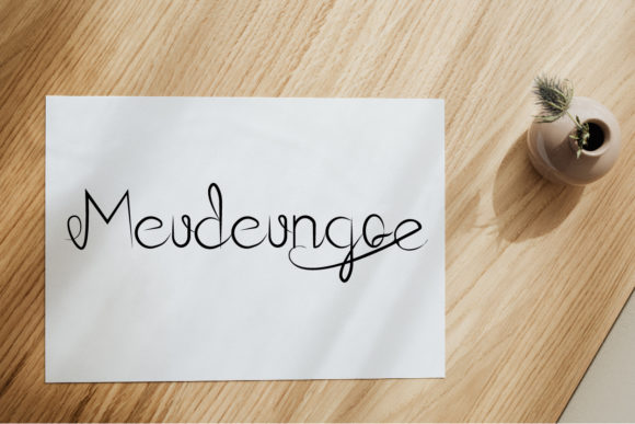 Meudeungoe: A Romantic Script Handwritten Font for Small Business Branding