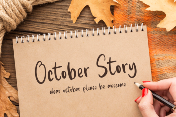 October Story Script Handwritten Font for Makers
