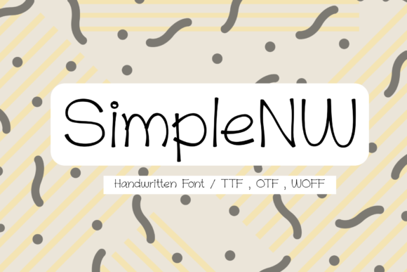 SimpleNW Handwritten Font for Crafters & Printables