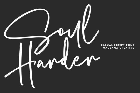 Soul Harder: A Flowing Script Handwritten Font for Editorial Warmth